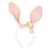Opaska Wielkanoc Uszy Królika z kokardką biało-róż