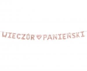 Girlanda papierowa "WIECZÓR PANIEŃSKI", różowa, 2,