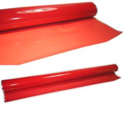 Folia celofan arkusz 50x70cm. czerwony mat 50 szt.