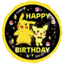 Balon foliowy Pokemon Pikatchu Happy Birthday