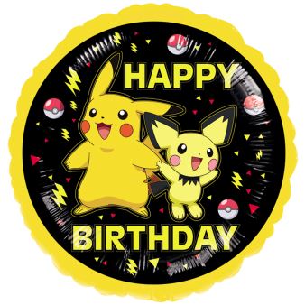 Balon foliowy Pokemon Pikatchu Happy Birthday