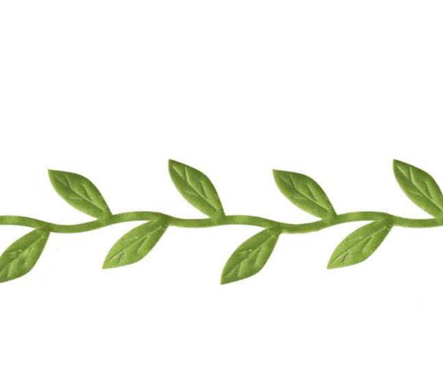 Wstążka girlanda listki zielone 300cm