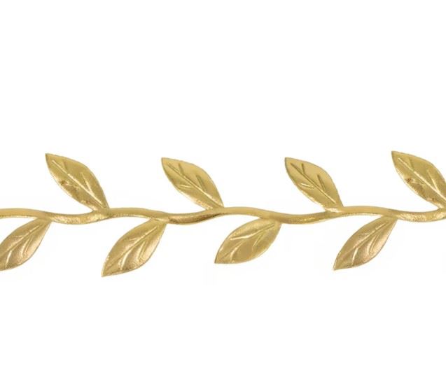 Wstążka girlanda listki złote 300cm