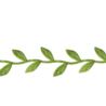 Wstążka girlanda listki zielone 300cm