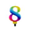 Świeczka cyferka 8, Galaxy, 8,0 cm