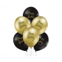 Balony Belbal 12", D11, happy birthday, 6szt.