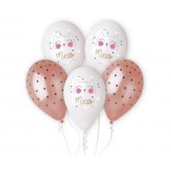 Balony Gemar 13", premium hel kotek, metalik, 5szt