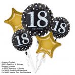Bukiet balonów "18" w zestawie 5 szt.