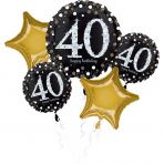 Bukiet balonów "40-Urodziny" w op.5 szt.