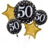 Bukiet balonów "50-Urodziny" w op. 5 szt.