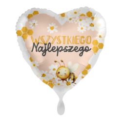 Balon foliowy serce Wszystkiego Najlepszego 43cm