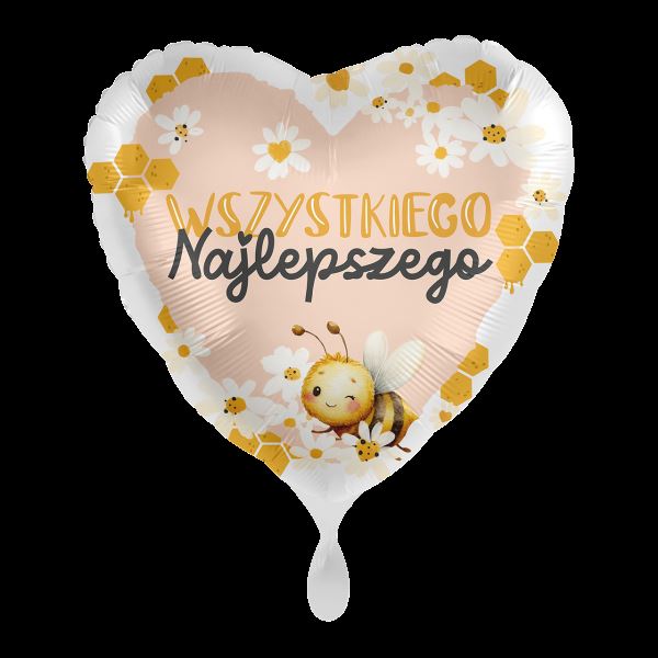 Balon foliowy serce Wszystkiego Najlepszego 43cm