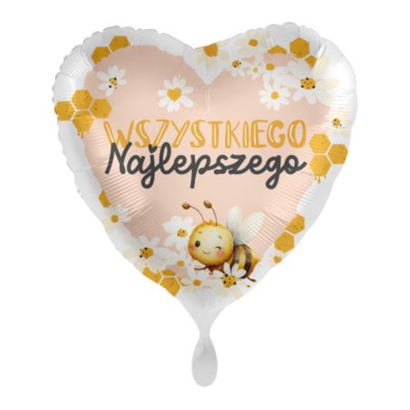 Balon foliowy serce Wszystkiego Najlepszego 43cm