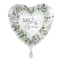 Balon foliowy serce Mąż i Żona 43cm