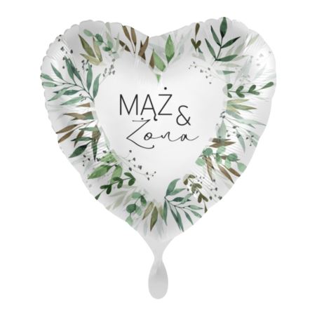 Balon foliowy serce Mąż i Żona 43cm
