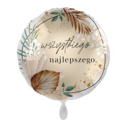 Balon foliowy Boho Wszystkiego Najlepszego 43cm