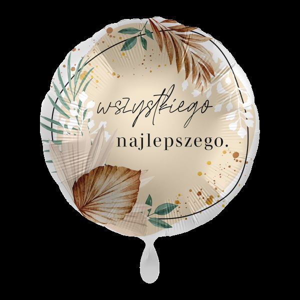 Balon foliowy Boho Wszystkiego Najlepszego 43cm