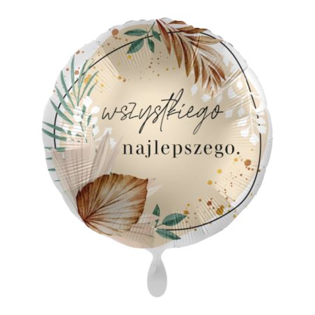 Balon foliowy Boho Wszystkiego Najlepszego 43cm
