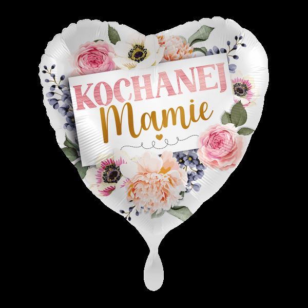 Balon foliowy serce Kochanej Mamie 43cm