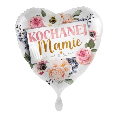 Balon foliowy serce Kochanej Mamie 43cm
