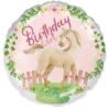 Balon foliowy Happy Birthday Konik 45cm
