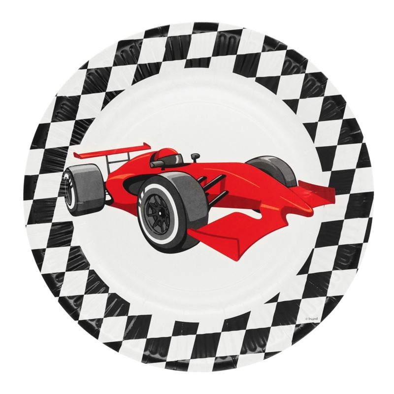 Talerzyki papierowe Racing, 23 cm, 8 szt.