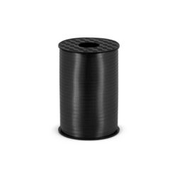 Wstążka plastikowa, czarny, 5 mm/225m