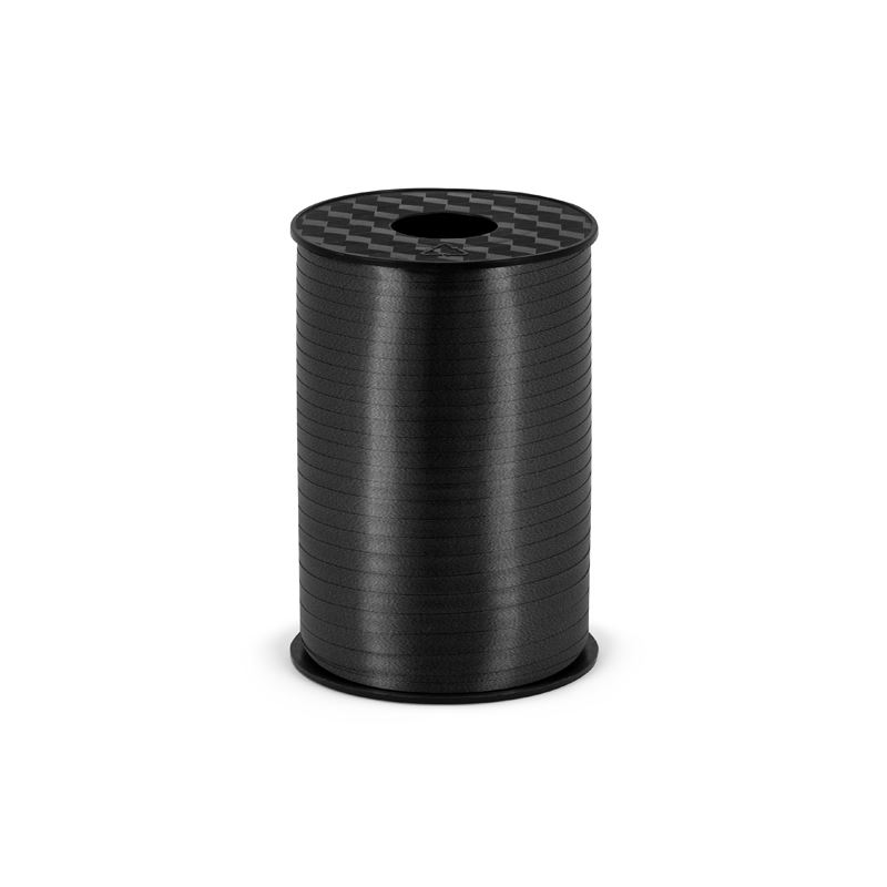 Wstążka plastikowa, czarny, 5 mm/225m