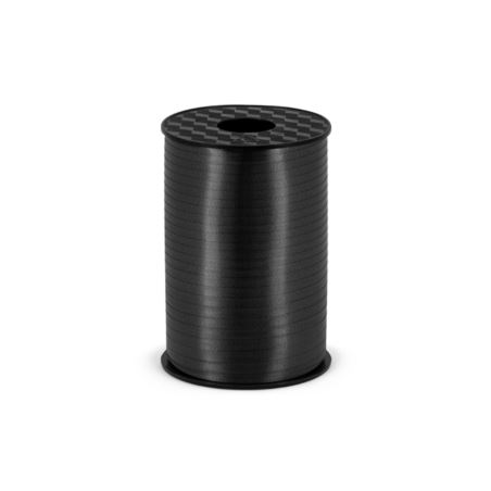 Wstążka plastikowa, czarny, 5 mm/225m