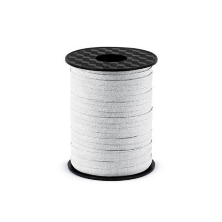 Wstążka plastikowa,srebrny, 5mm/225m