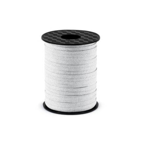 Wstążka plastikowa,srebrny, 5mm/225m