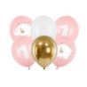 Balony 30 cm, Roczek, Baby pink