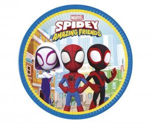 Talerzyki papierowe Spidey 23cm, 8szt.