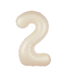 Balon foliowy cyfra 2 kremowy 86cm
