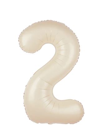 Balon foliowy cyfra 2 kremowy 86cm