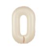 Balon foliowy cyfra 0 kremowy 86cm