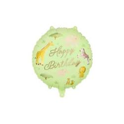 Balon foliowy pastylka ''Happy Birthday'' Safarari