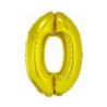 Balon foliowy Smart, Cyfra 0, złota, 76 cm