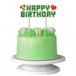Dekoracja na tort Game On - Happy birthday