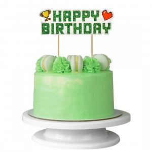 Dekoracja na tort Game On - Happy birthday