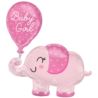 Balon foliowy Słonik z balonikiem dziewczynka