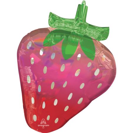 Balon foliowy truskawka holo 68cm