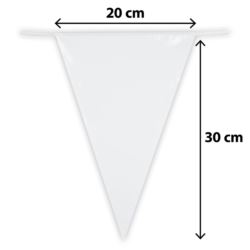 Girlanda flagi plastikowe białe 10m