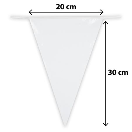 Girlanda flagi plastikowe białe 10m
