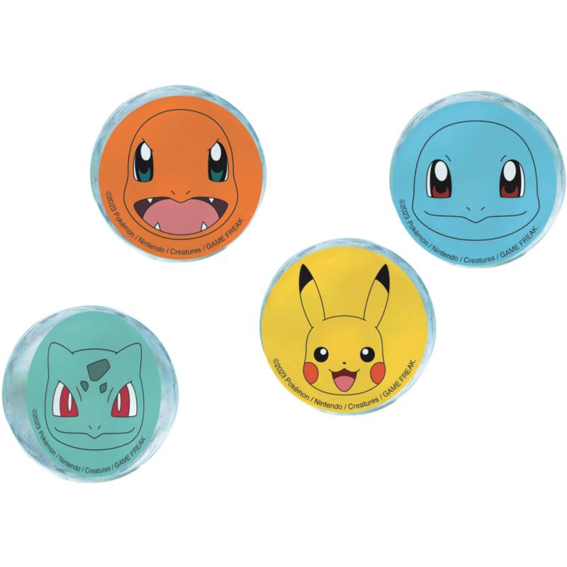 Piłeczki kauczukowe Pokemon 4 sztuki