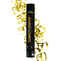 Konfetti cyfra 50 złote 40cm
