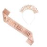 Szarfa i opaska urodzinowa Happy Birthday rose gol