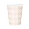 Kubek w romby różowe Baby 220ml 6szt.