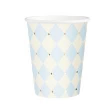 Kubek w romby niebieskie Baby 220ml 6szt.