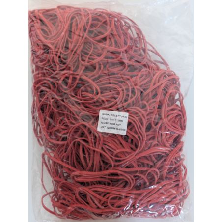 Gumki recepturki 1 kg Plast 60 mm 3/1,5 czerwona